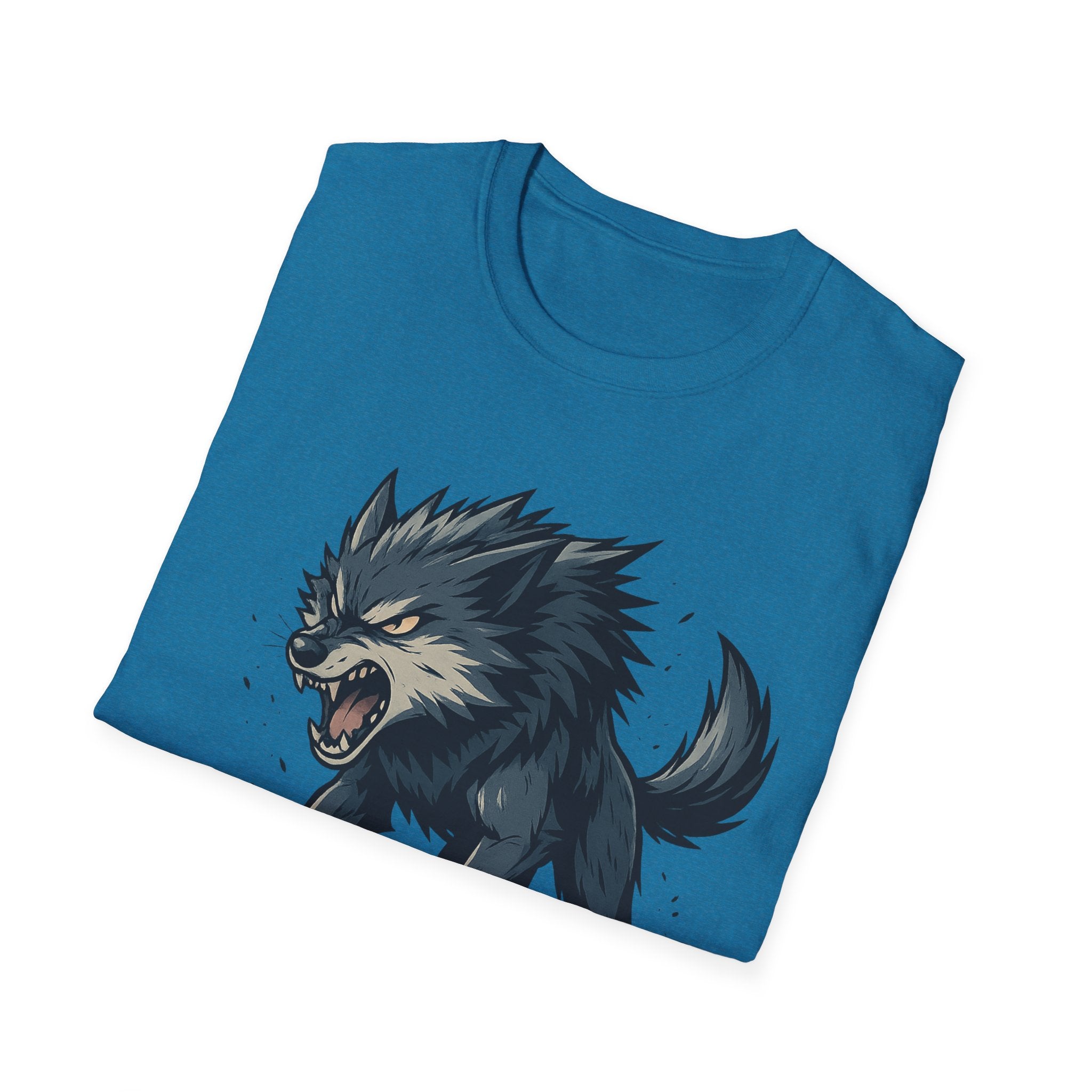 Howling Wolf  T-Shirt | Fierce Wolf Night Forest Design