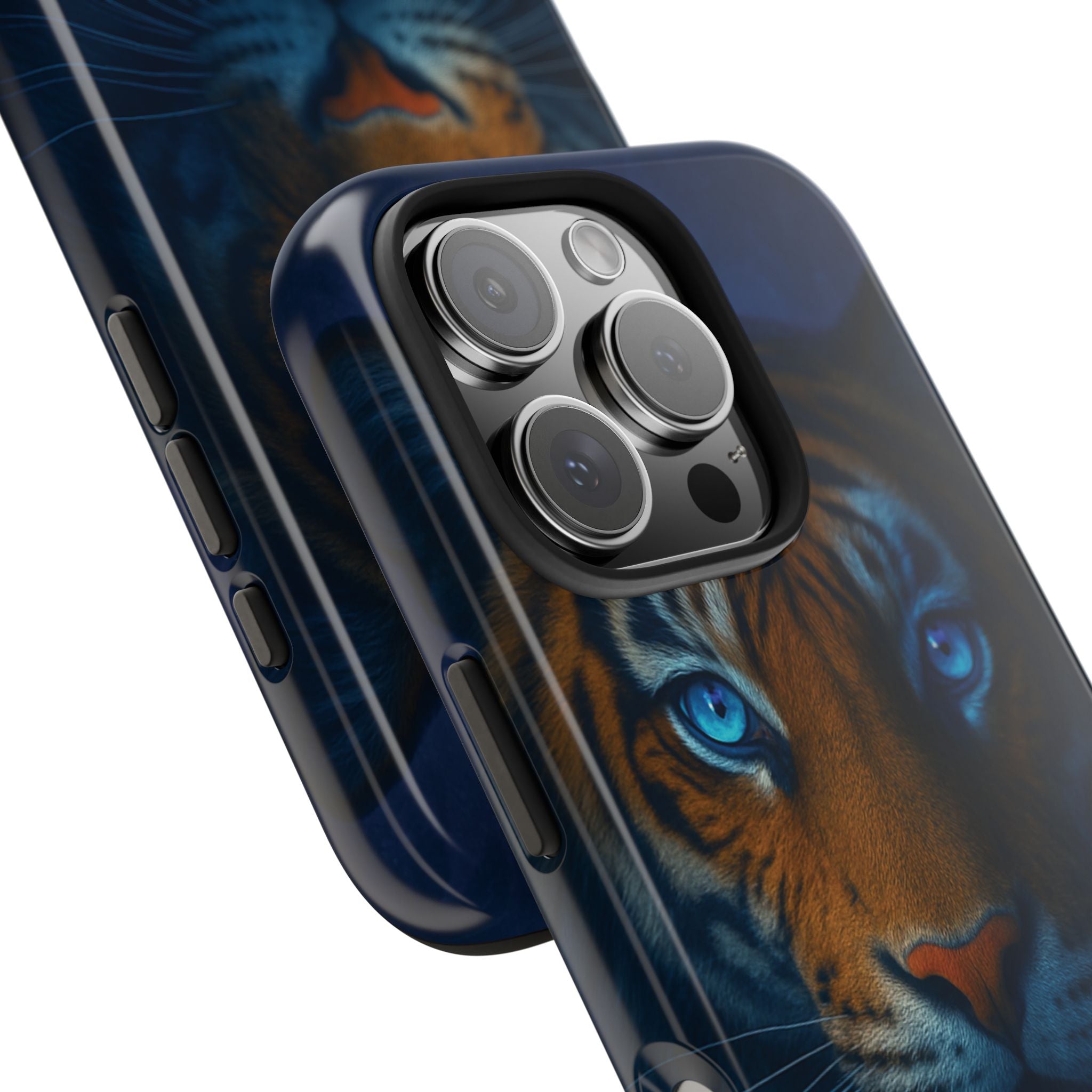 Tiger Eyes Tough Phone Case — Blue-Eyed Tiger Protective Smartphone Cover