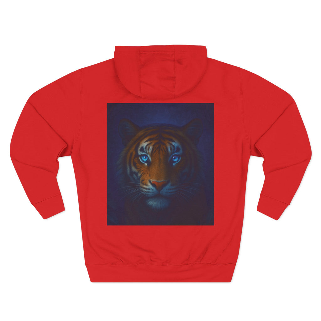Blue-Eyed Tiger hoodie |Fleece Hoodie, Night Wildlife