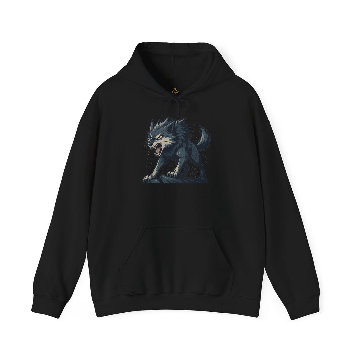Growling Wolf Illustration Hoodie