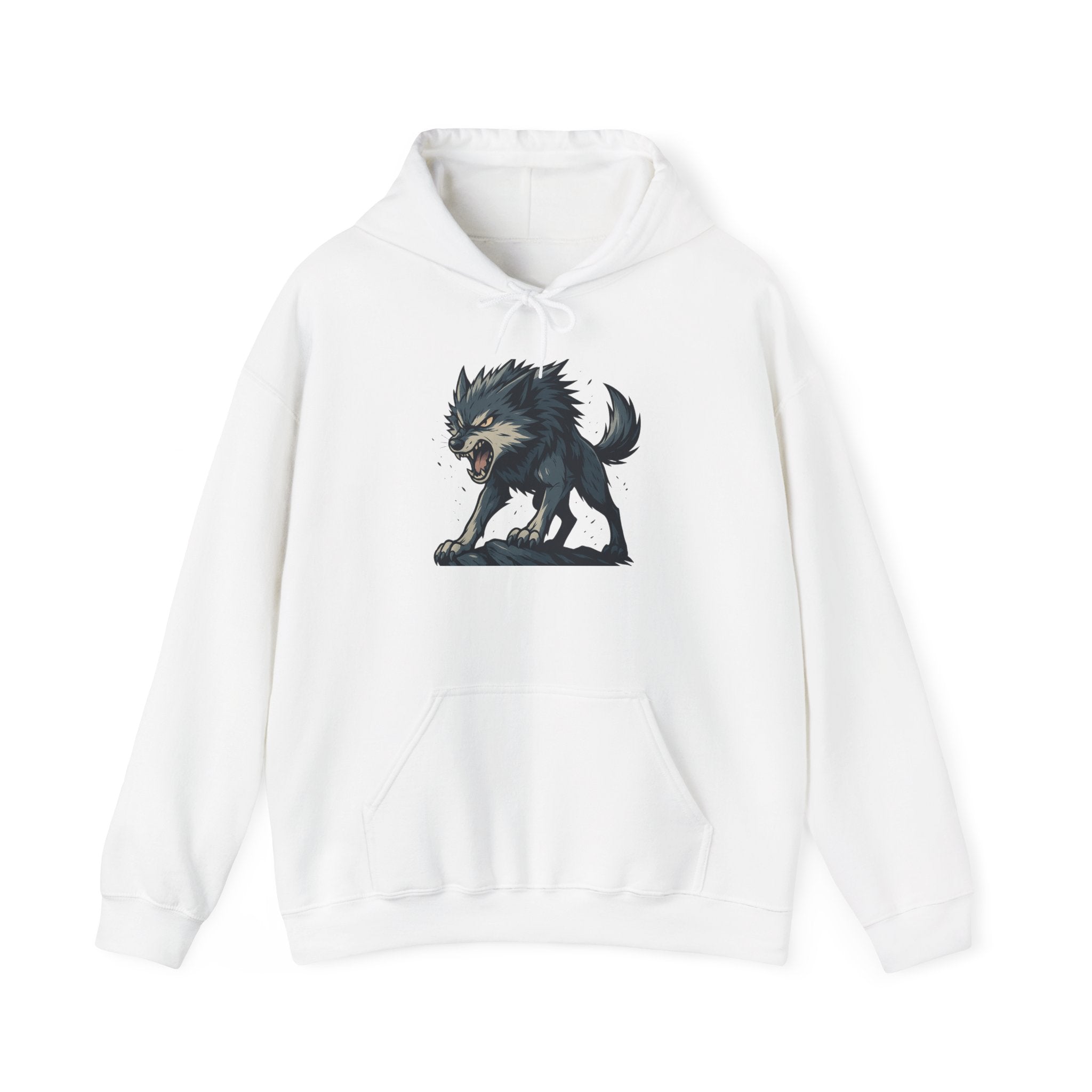 Growling Wolf Hoodie | Fierce Werewolf Graphic Sweatshirt