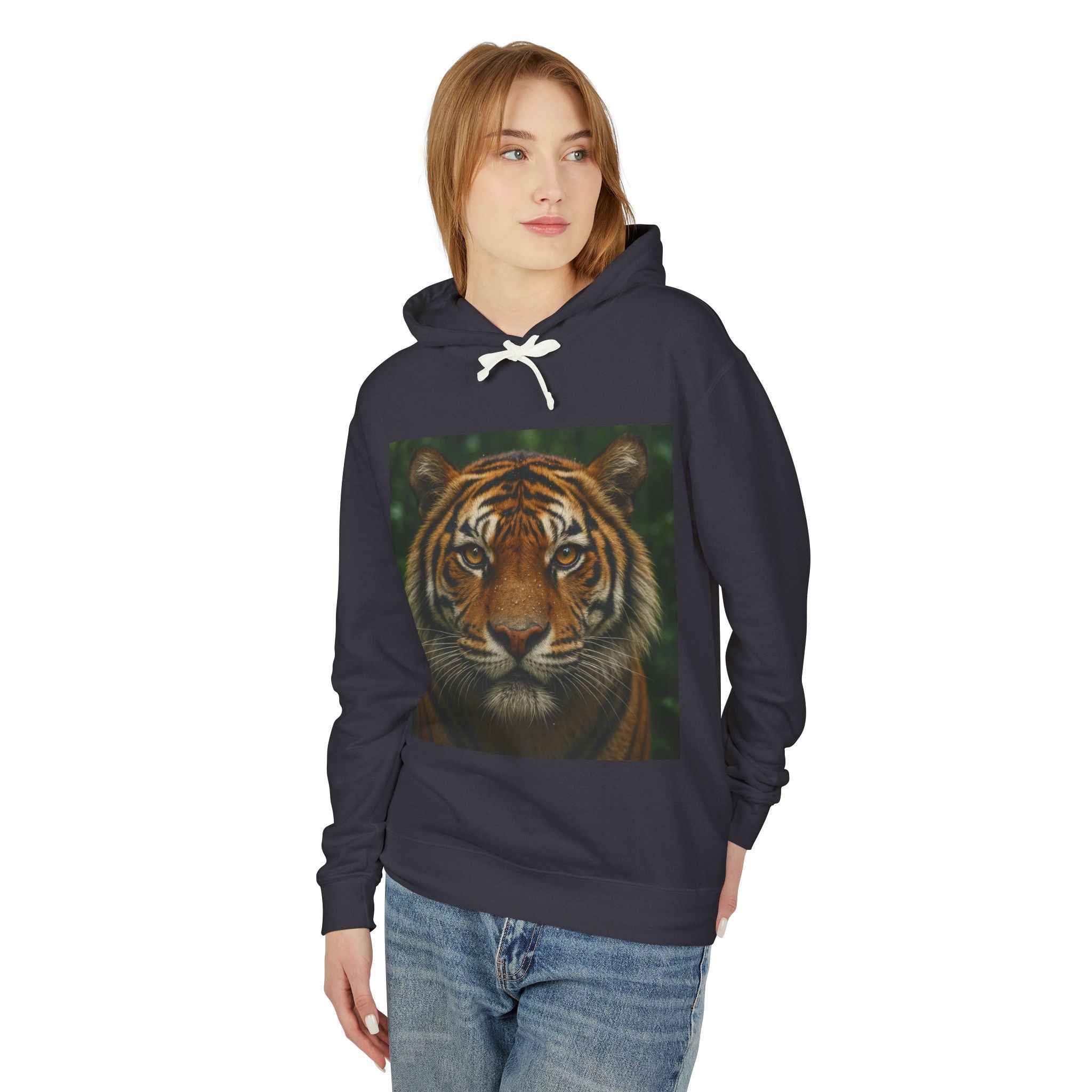 Tiger Portrait Hoodie — Majestic Tiger Graphic Hooded Sweatshirt