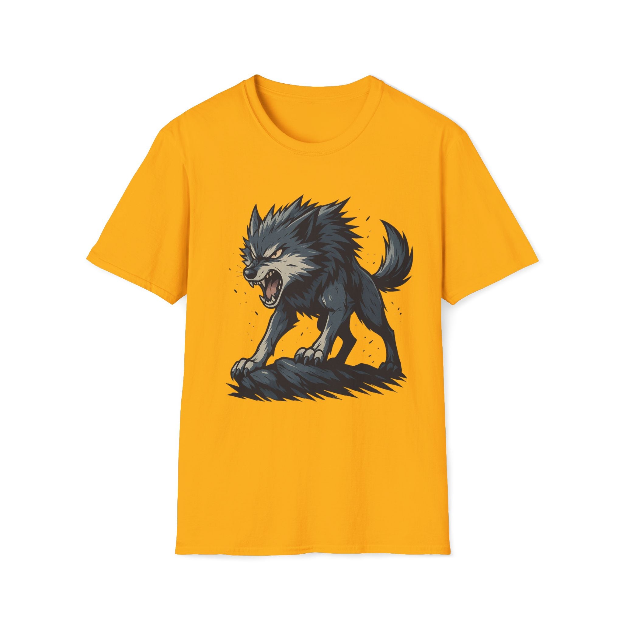 Howling Wolf  T-Shirt | Fierce Wolf Night Forest Design