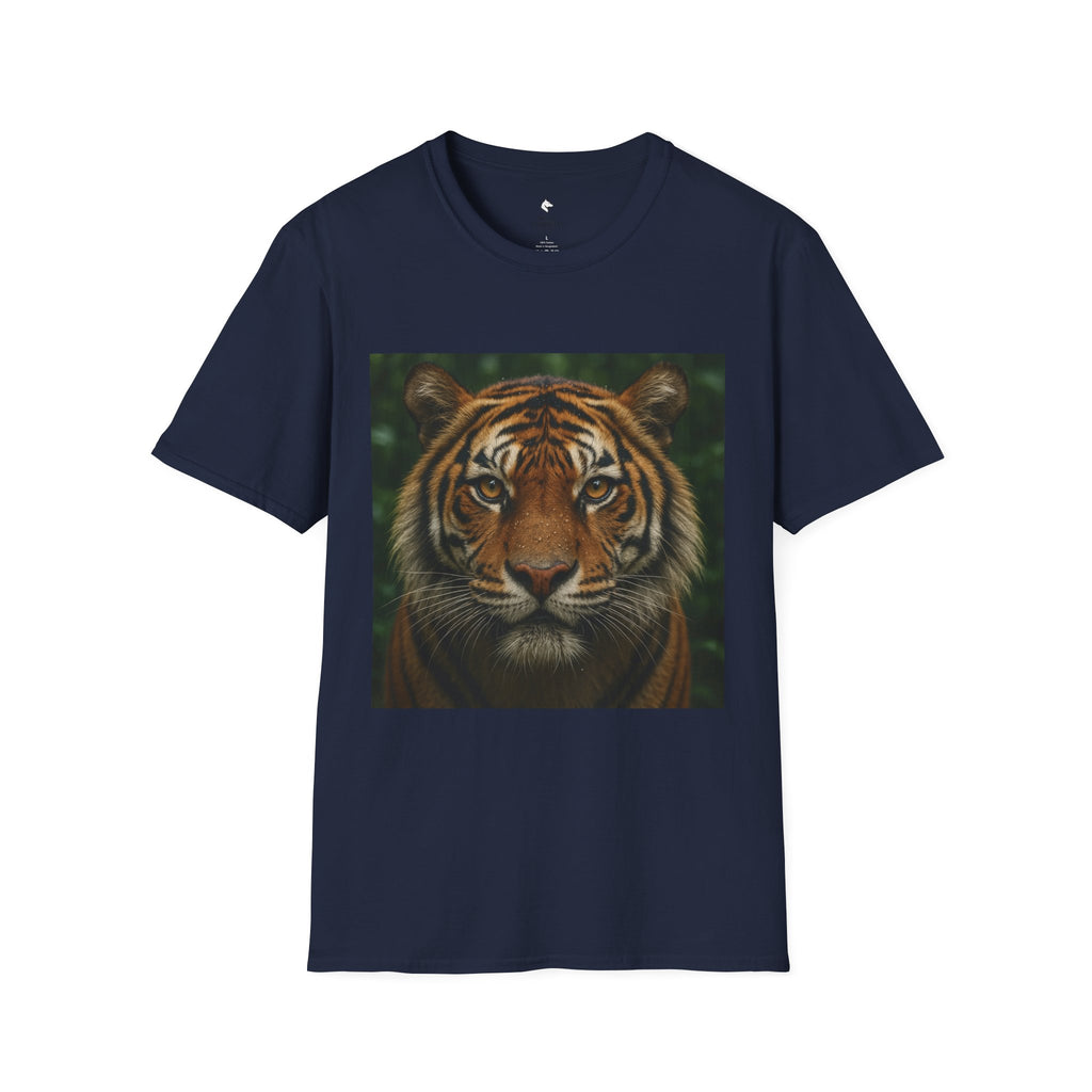 Tiger Portrait T-Shirt — Realistic Jungle Wildlife Graphic Tee